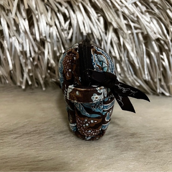 Vintage VERA BRADLEY Java Blue 2006 Medium Zip Cosmetic Case Purple Paisley Y2K - Picture 3 of 11